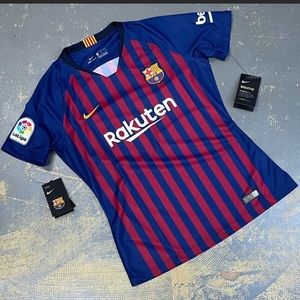 Nike Barcelona FCB Soccer Jersey 894447-456 Medium World Cup Spain
